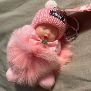 New Sleeping baby keychain bag charm